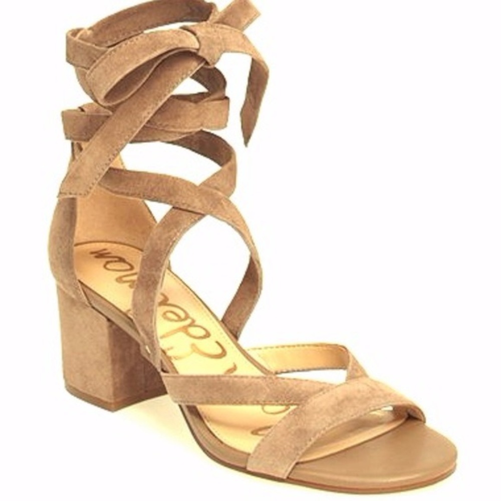 Sam Edelman sheri ankle wrap suede sandals